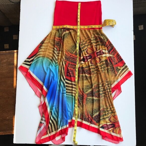 SUNFLAIR Bathing Suit & Dress/Skirt/Cover Up, 2 pces red blue gold brown 8/10 D - Picture 12 of 16